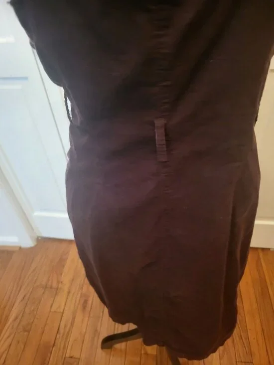 Universal Thread Brown Corduroy Jumper Dress Pockets L Cottage Peasant Milkmaid - Picture 2 of 9